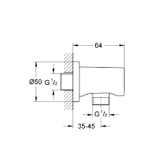 Đầu nối dây sen Grohe Rainshower 27057DL0