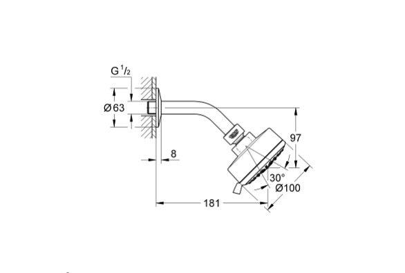 Bát sen Grohe Tempesta Cosmopolitan 100 27869001