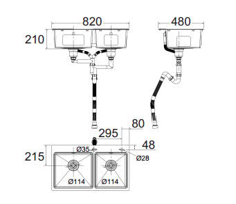 Chậu bếp American Standard FFASX124
