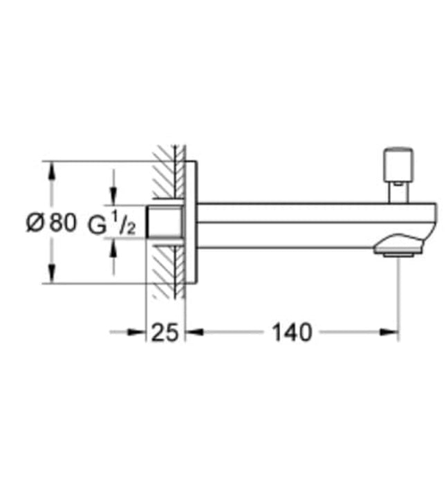 Vòi bồn tắm Grohe BauCosmopolitan 13257000