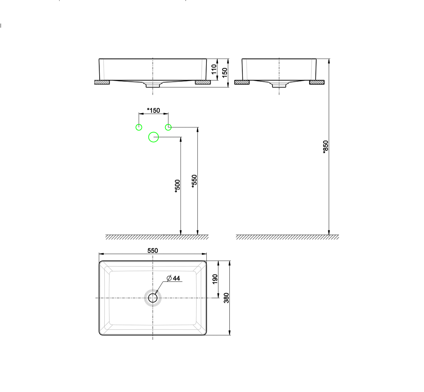 Chậu rửa đặt bàn American Standard WP-F412