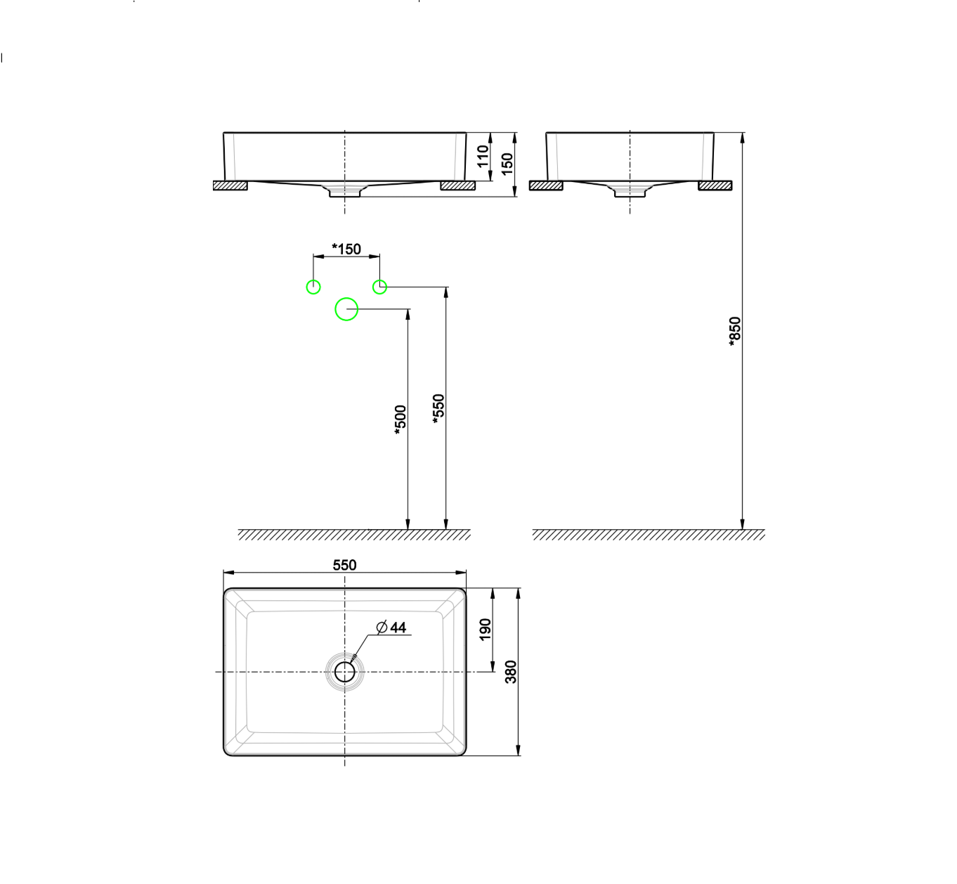 Chậu rửa đặt bàn American Standard WP-F412