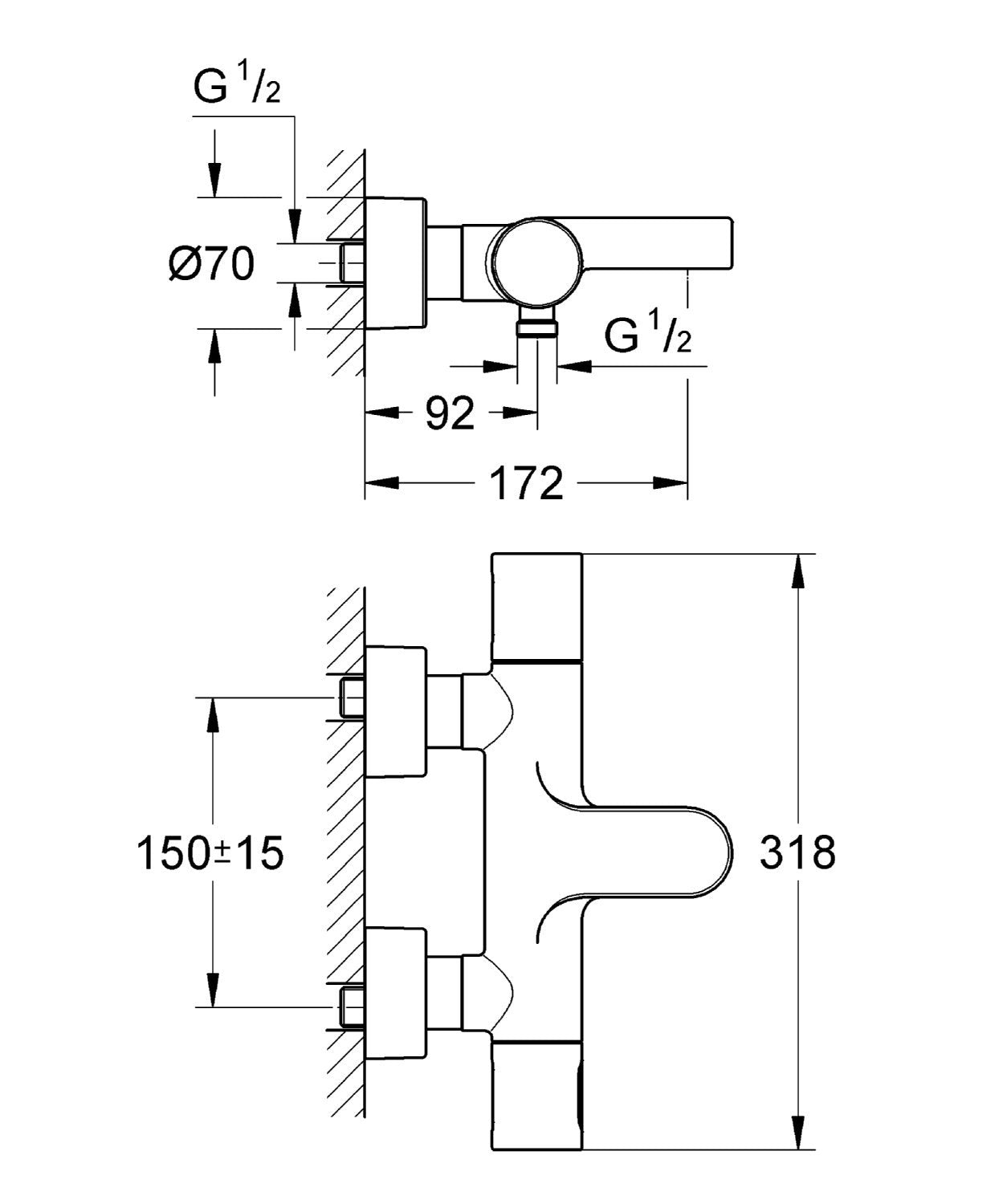 Bộ trộn nổi Grohe Grohtherm 3000 34276000