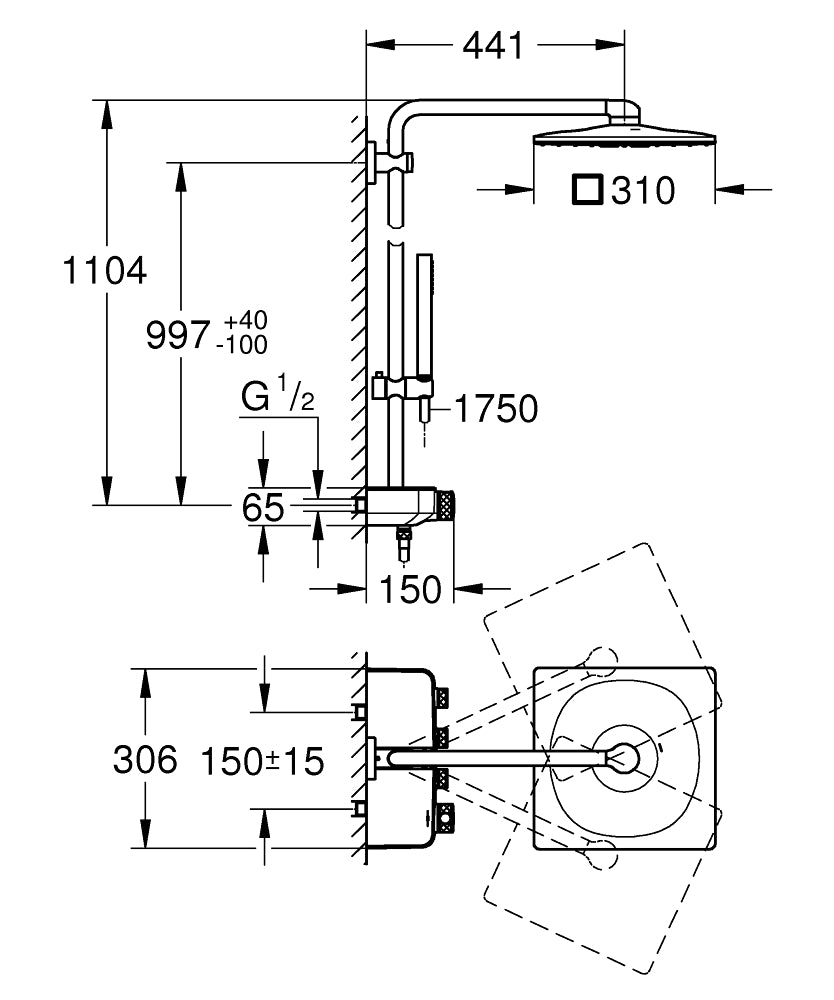 Sen cây Grohe Euphoria SmartControl 26508AL0