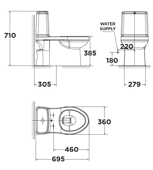 Bồn cầu một khối American Standard VF-1858