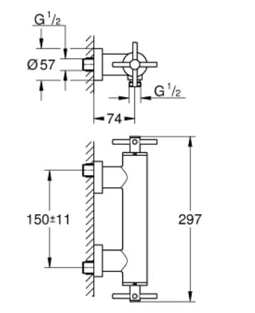 Bộ trộn nhiệt Grohe Atrio 26003003