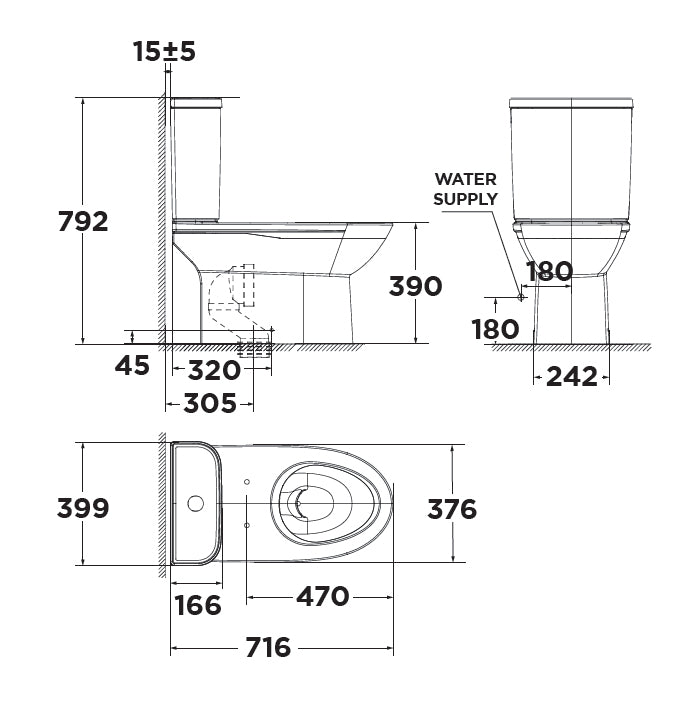 Bàn cầu hai khối American Standard 2630-WT