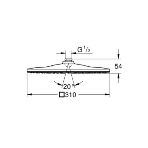 Bát sen vuông GROHE RSH 310 Mono 26567000