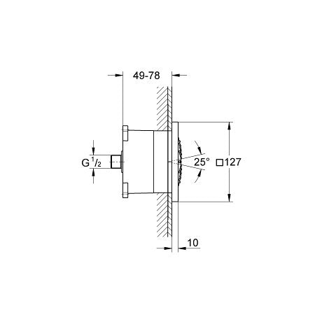 Bát sen nhỏ âm tường Grohe Rainshower F-Series 5'' 27251000