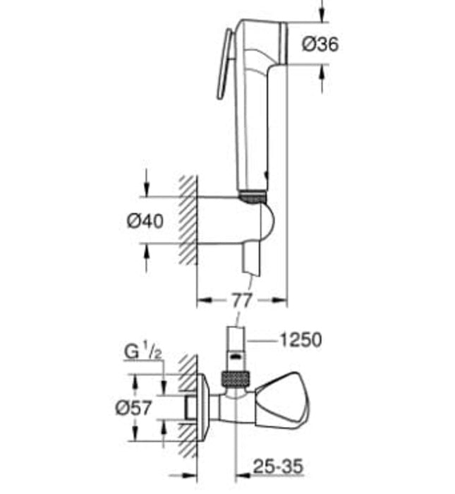 Dây xịt Grohe Tempesta-F Trigger 27514001