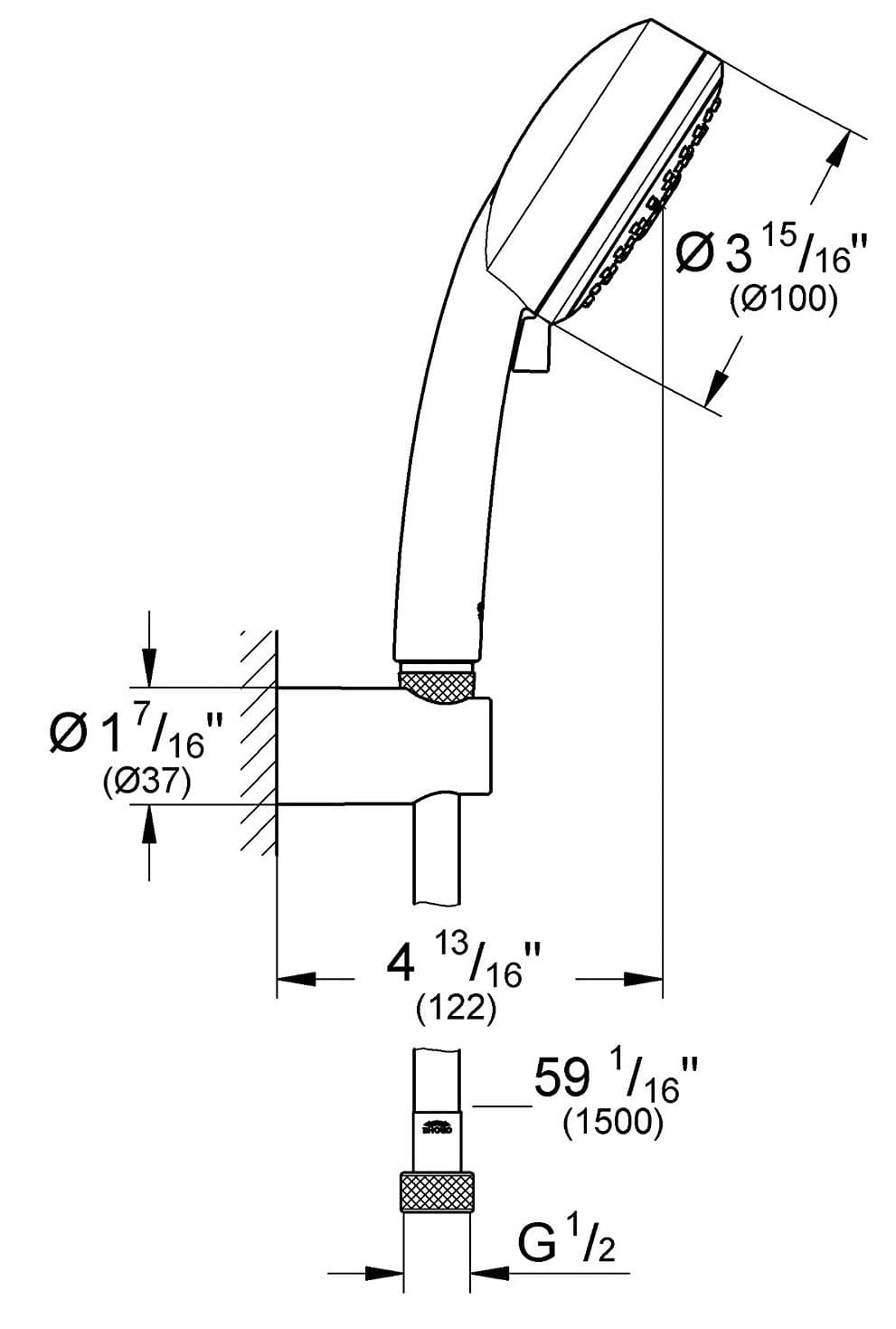 Bộ tay + gác sen Grohe New Tempesta Cosmo 27588002