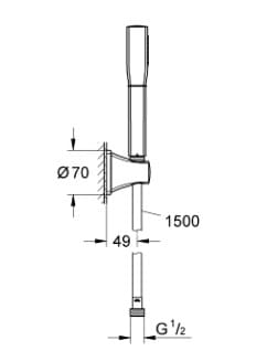 Tay sen + gác sen Grohe 27993IG0