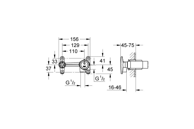 Bộ âm cho vòi âm tường 32635000