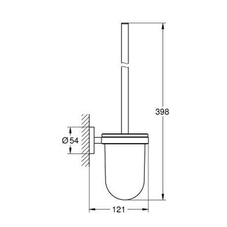 Bộ cọ tolet Grohe Essentials 40374001