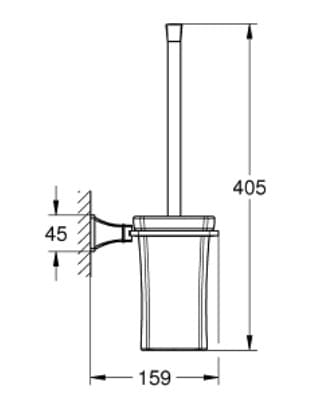 Bộ cọ tolet Grohe Grandera 40632IG0