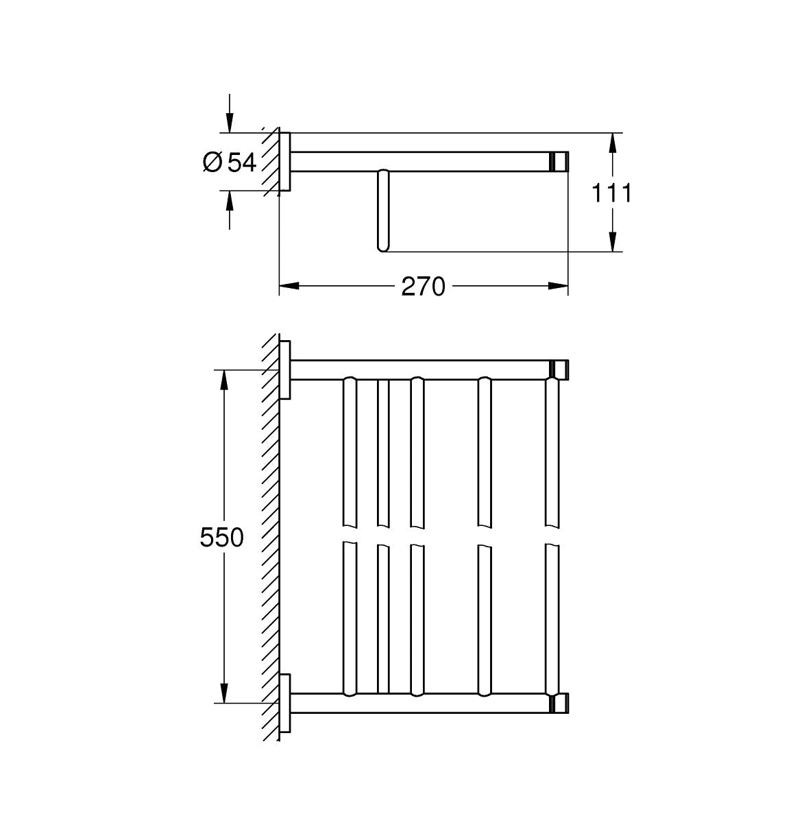 Thanh treo khăn Grohe Essentials 40800001