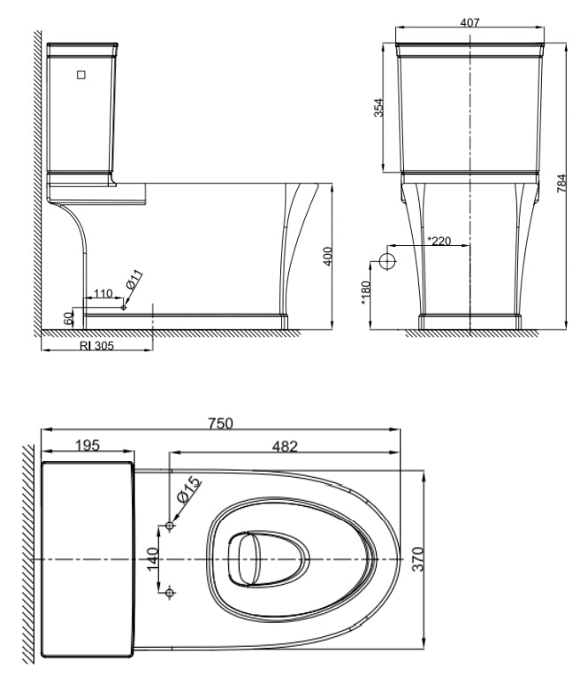 Bàn cầu hai khối American Standard VF-2781