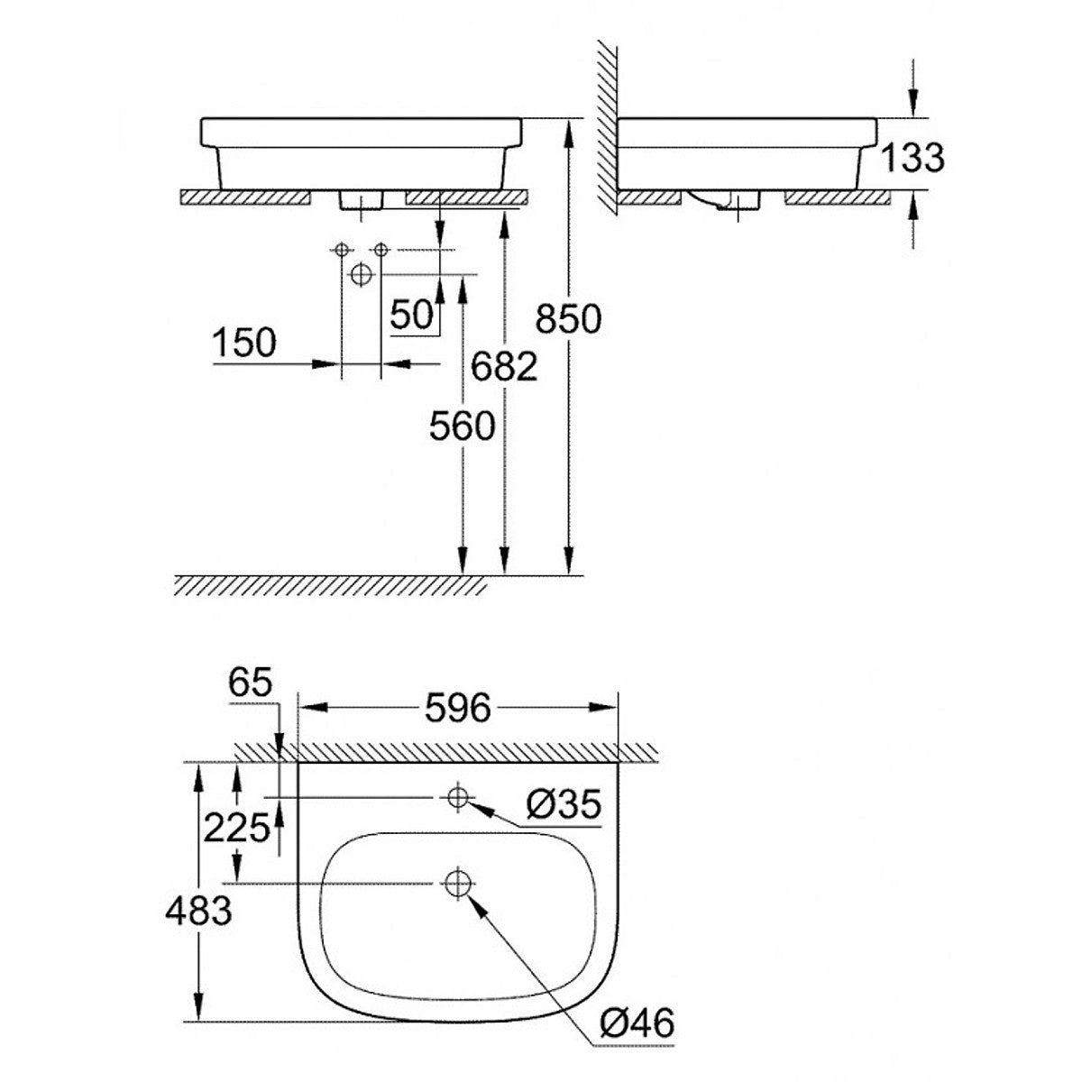 Chậu đặt bàn Grohe Eurosmart 39198000