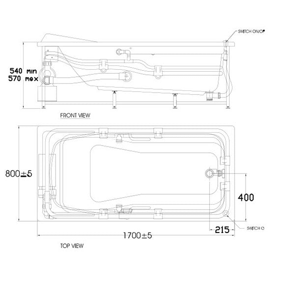 Bồn tắm âm sàn American Standard 7120-WT