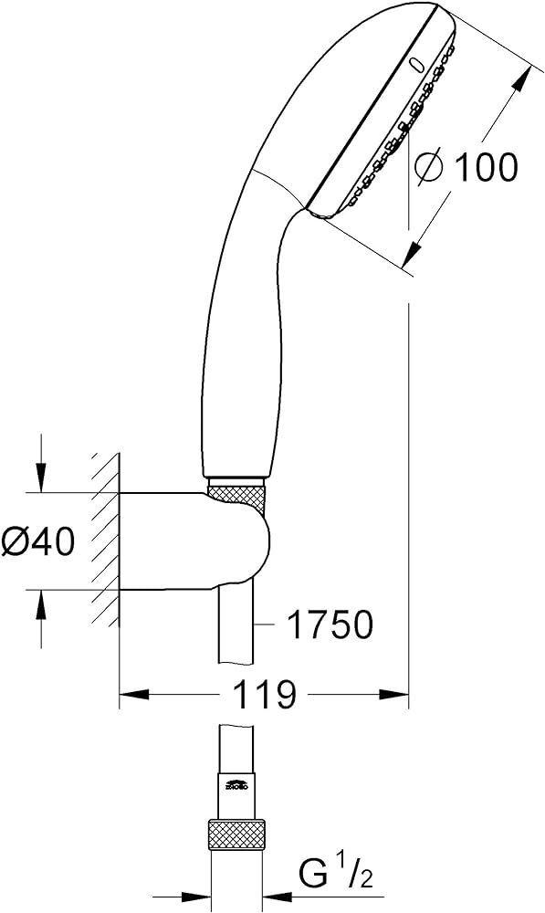 Gác sen + tay sen Grohe Tempesta 27849001