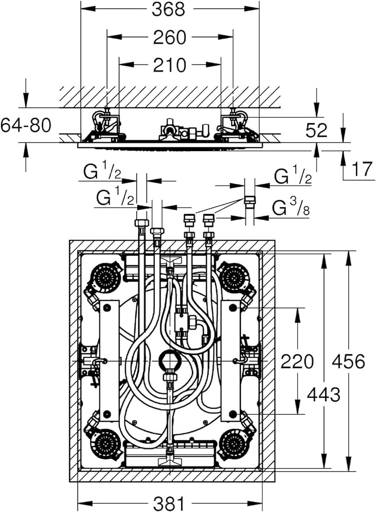 Bát sen âm trần Grohe Rainshower F-Series 15 27939001