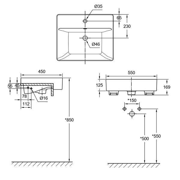 Chậu rửa đặt nửa bàn American Standard WP-F419
