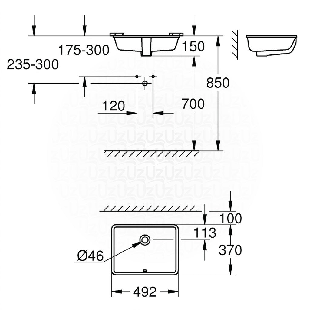 Chậu bán âm Grohe Cube Ceramic 3948000H