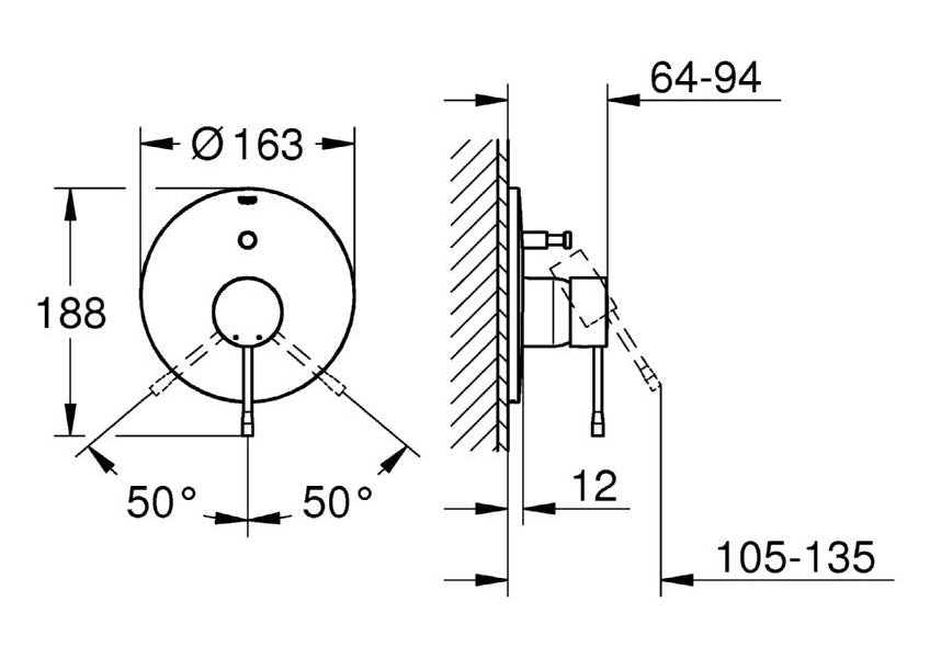 Mặt nạ sen âm Grohe Essence 19286001