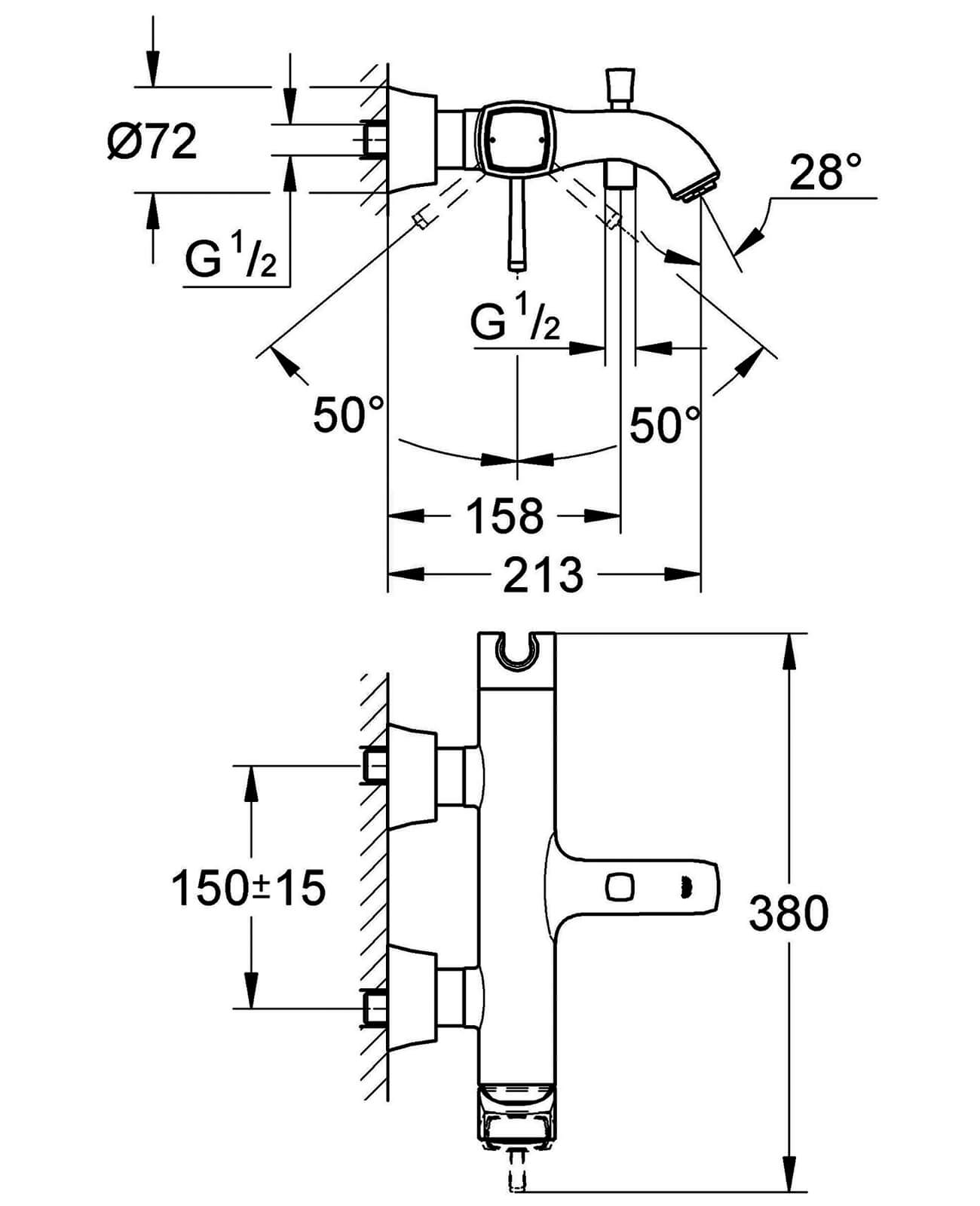 Bộ trộn nhiệt Grohe Grandera 23317000 GROHE SPA