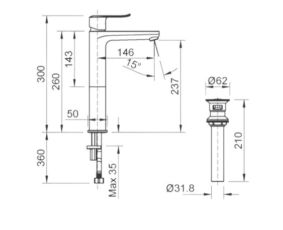 Vòi chậu nóng lạnh Inax LFV-2012SH