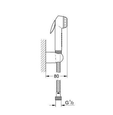 Dây xịt + giá dây xịt Grohe 27828000