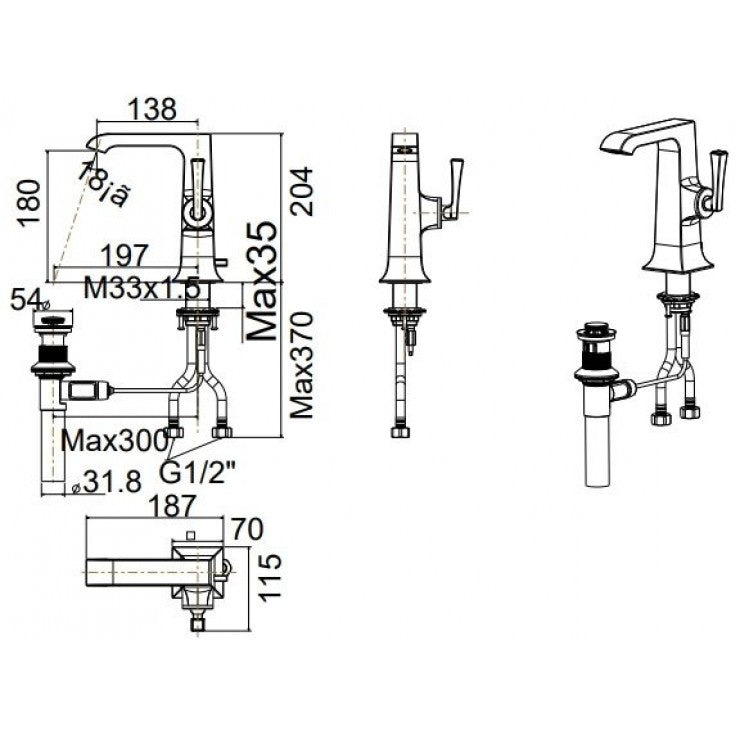 Vòi chậu 1 lỗ American Standard WF-1601