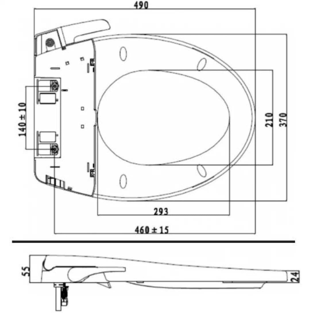 Bàn cầu hai khối+nắp rửa cơ American Standard VF-2397S3