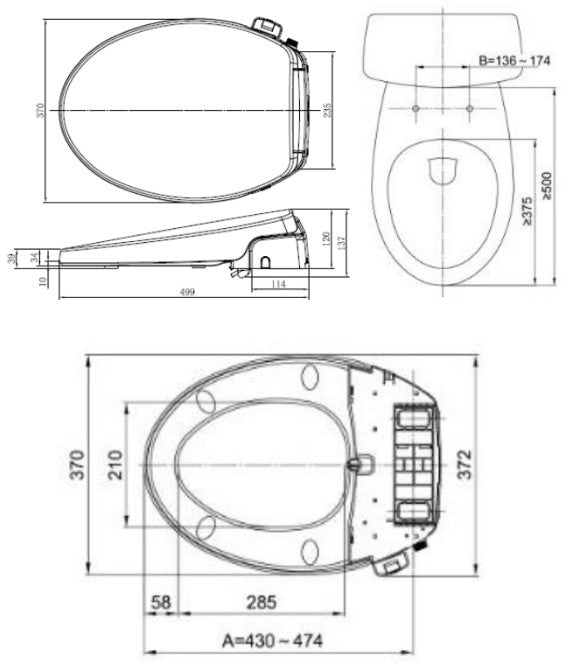 Nắp rửa cơ American Standard SLIM00001