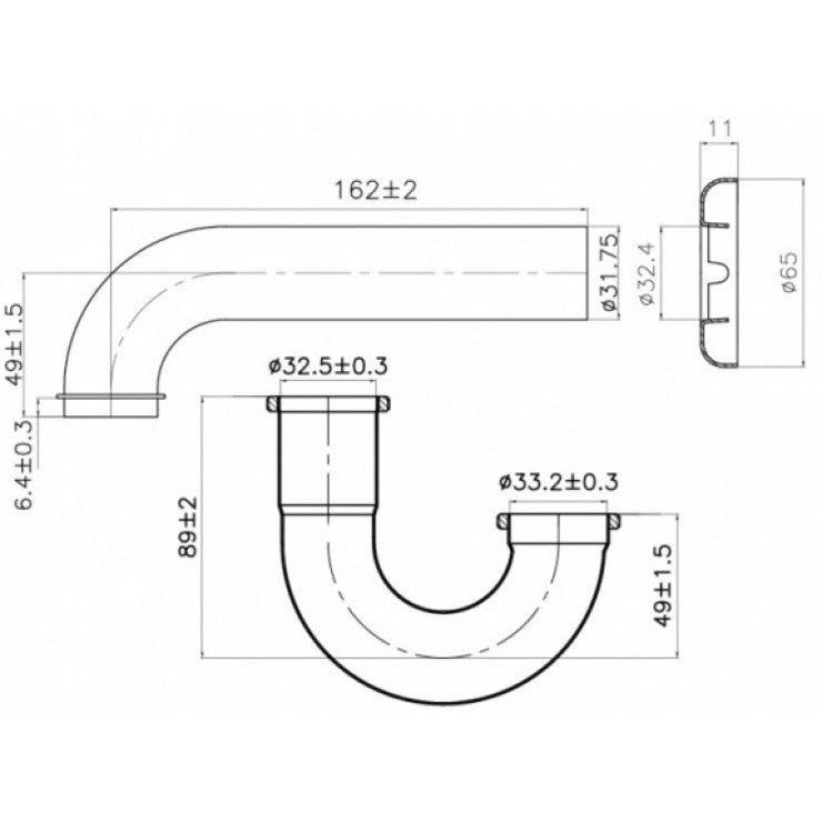 Ống thải chữ P American Standard FFAS3939