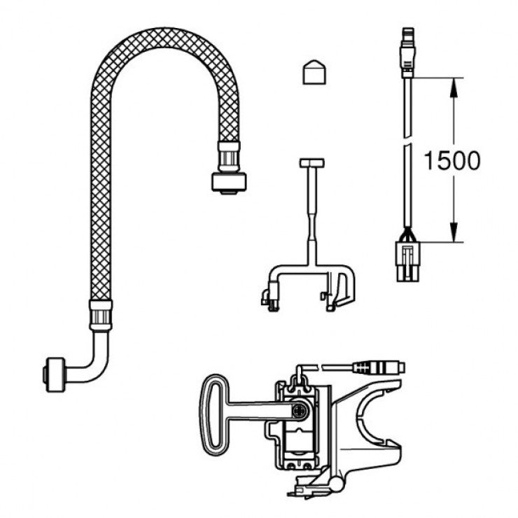 Bộ cảm ứng cho bồn cầu treo tường Grohe 46944001