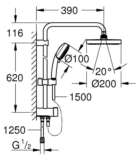 Sen cây không bộ trộn Grohe 27394001