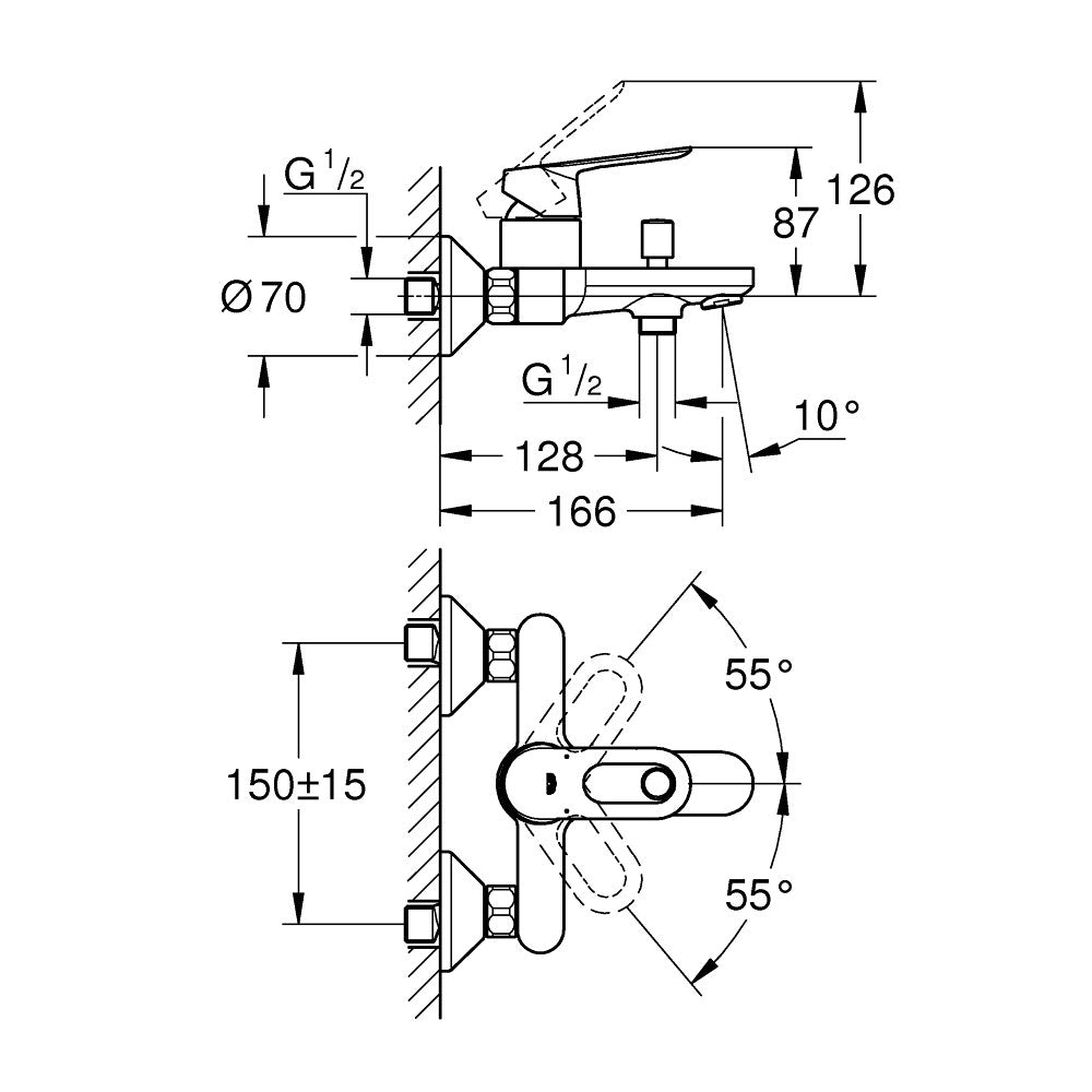 Bộ trộn nổi Grohe BauLoop 23603000