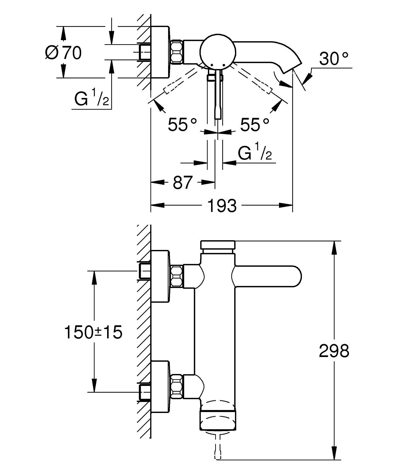 Bộ trộn nhiệt Grohe Essence 33624001