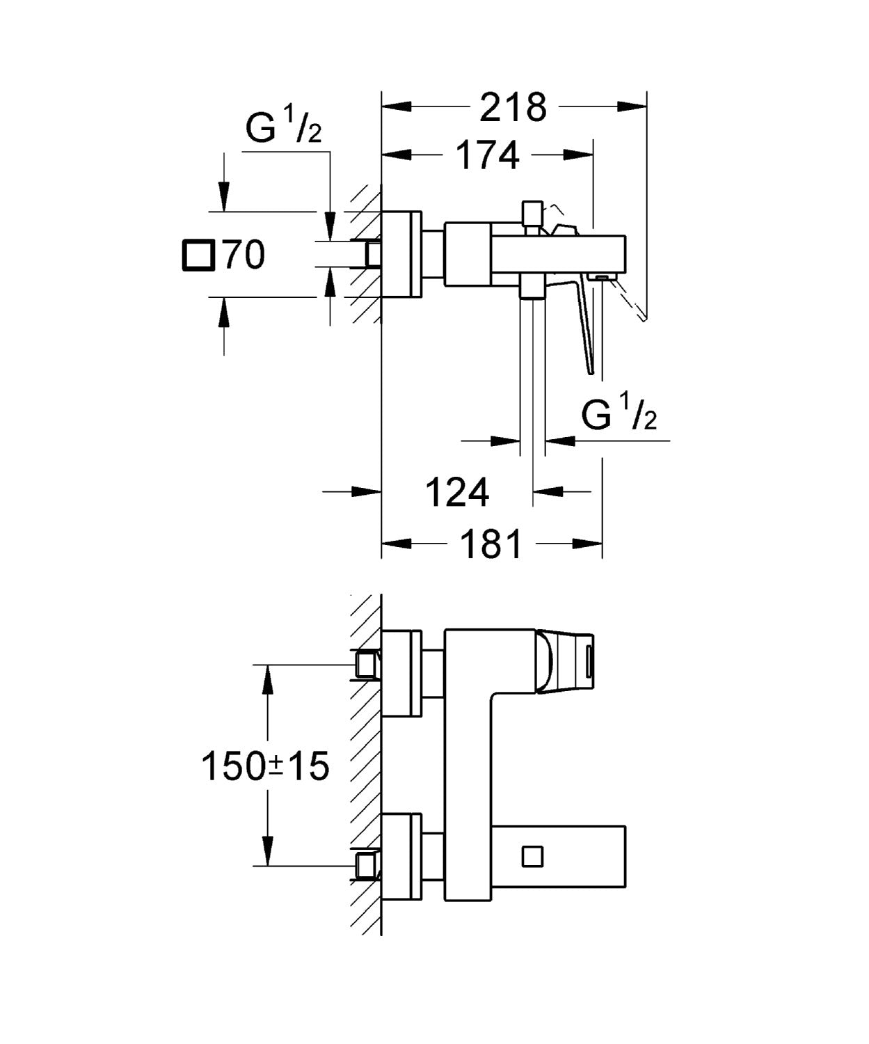 Bộ trộn nhiệt Grohe Eurocube 23140000