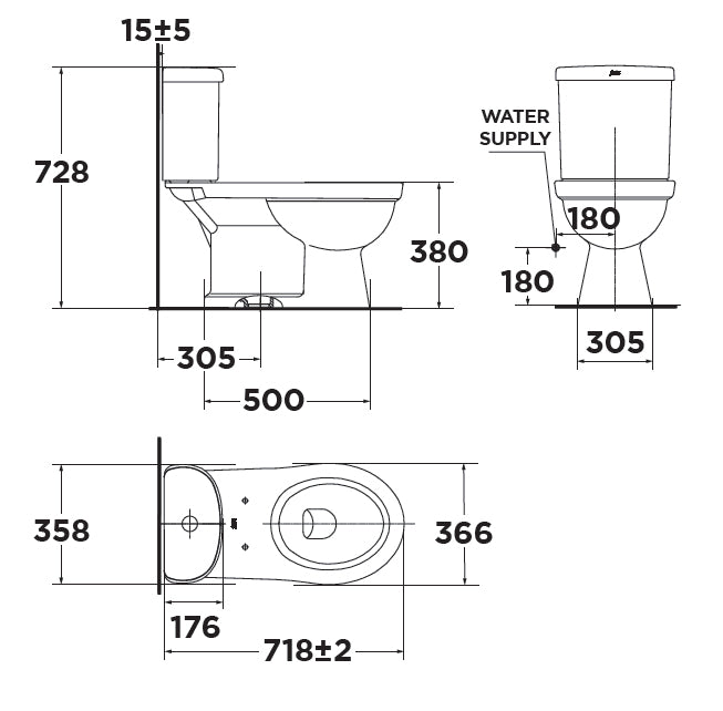 Bàn cầu 2 khối American Stand VF-2013