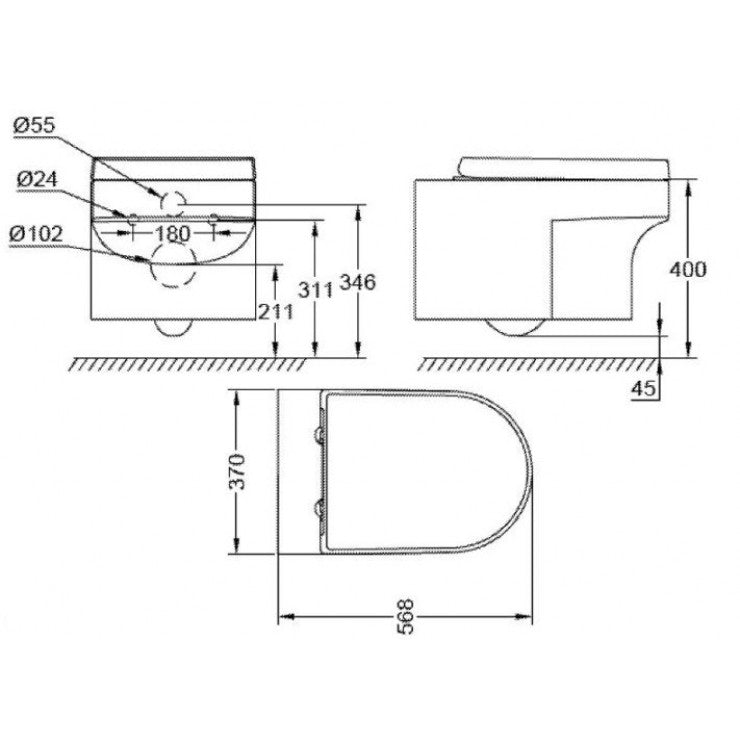 Bàn cầu treo tường Grohe 39296000