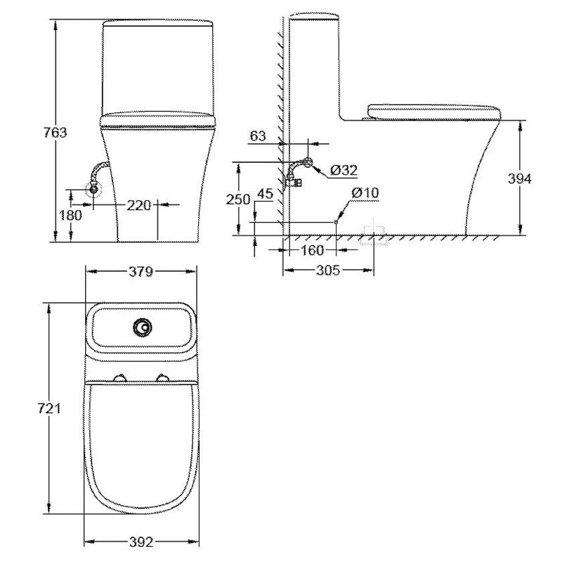 Bồn cầu đặt sàn một khối Grohe Eurostyle 39310000