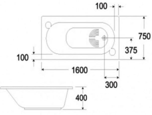 Bồn tắm âm sàn American Standard 8160-WT