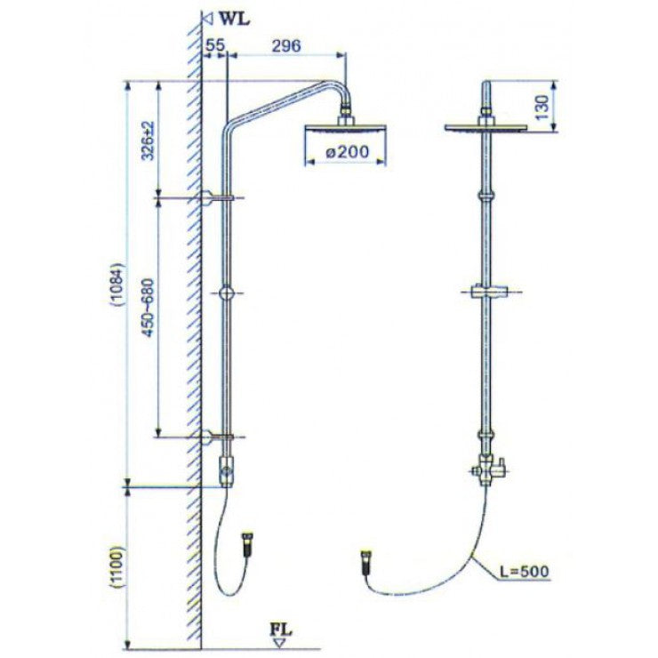 Thân cây sen Inax BFV-CL1