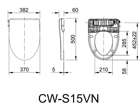 Bàn cầu treo tường + nắp rửa cơ Inax AC-23P+CW-S15VN