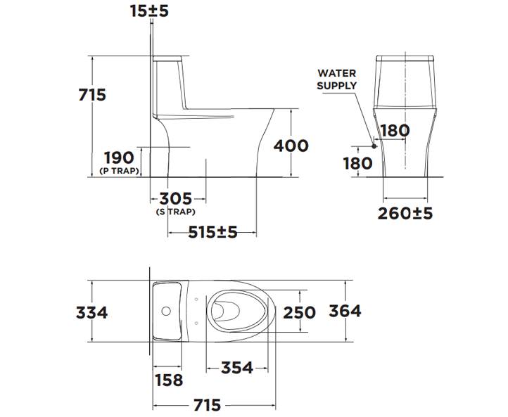 Bàn cầu một khối + nắp rửa thông minh American Standard VF-2530SW