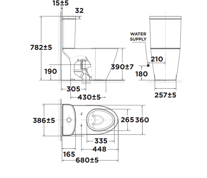 Bàn cầu hai khối American Standard 2407-WT