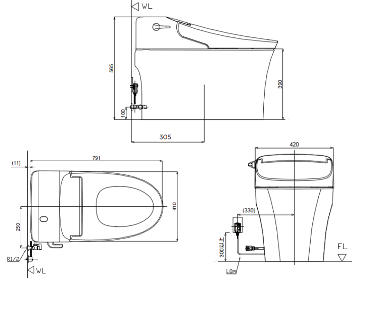 Bồn cầu điện tử American Standard Aerozen G2 WP-5017