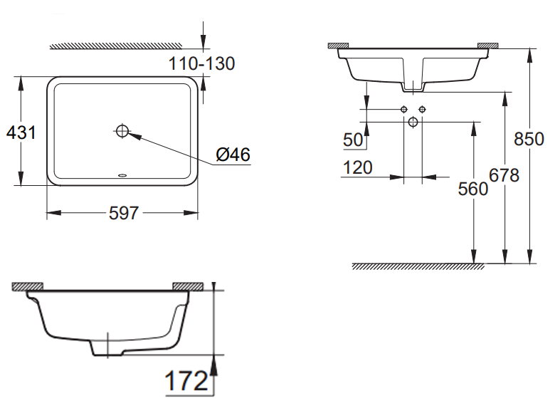 Chậu âm bàn Grohe Eurocube 3970900H